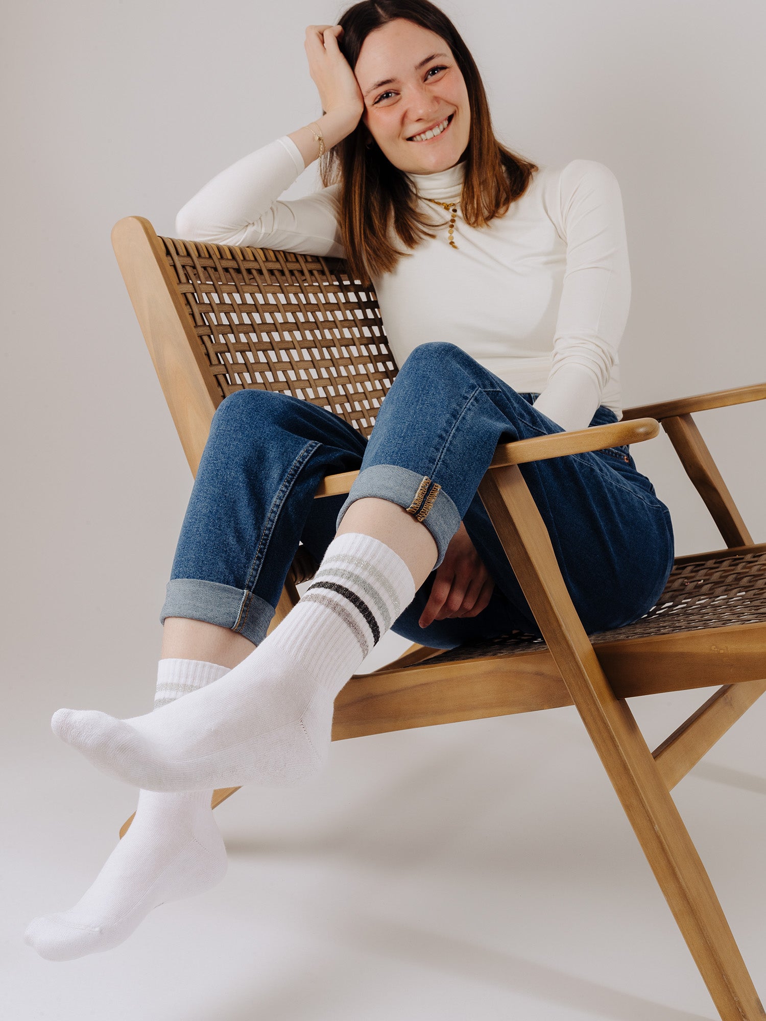 Tennissocken Retro Damen