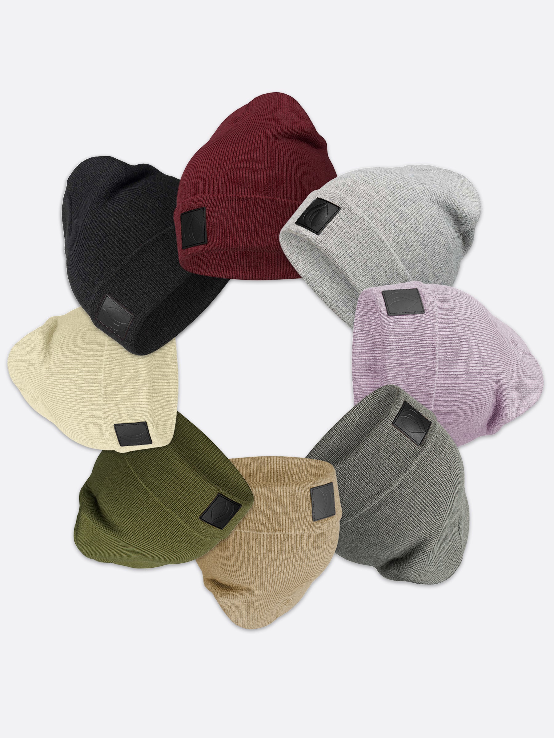 Beanie - Wintermütze Schwarzer Patch