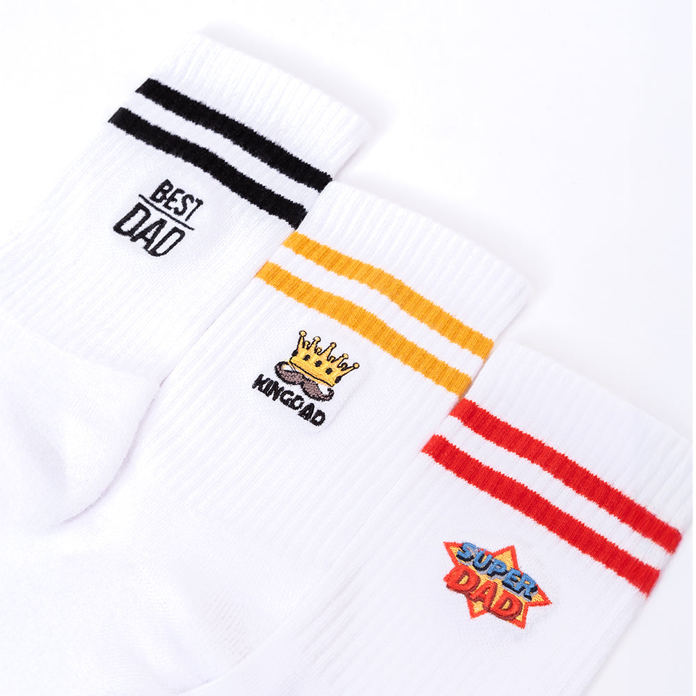 Herren Papa Geschenk Tennissocken 3er Pack (Modell: Dad)