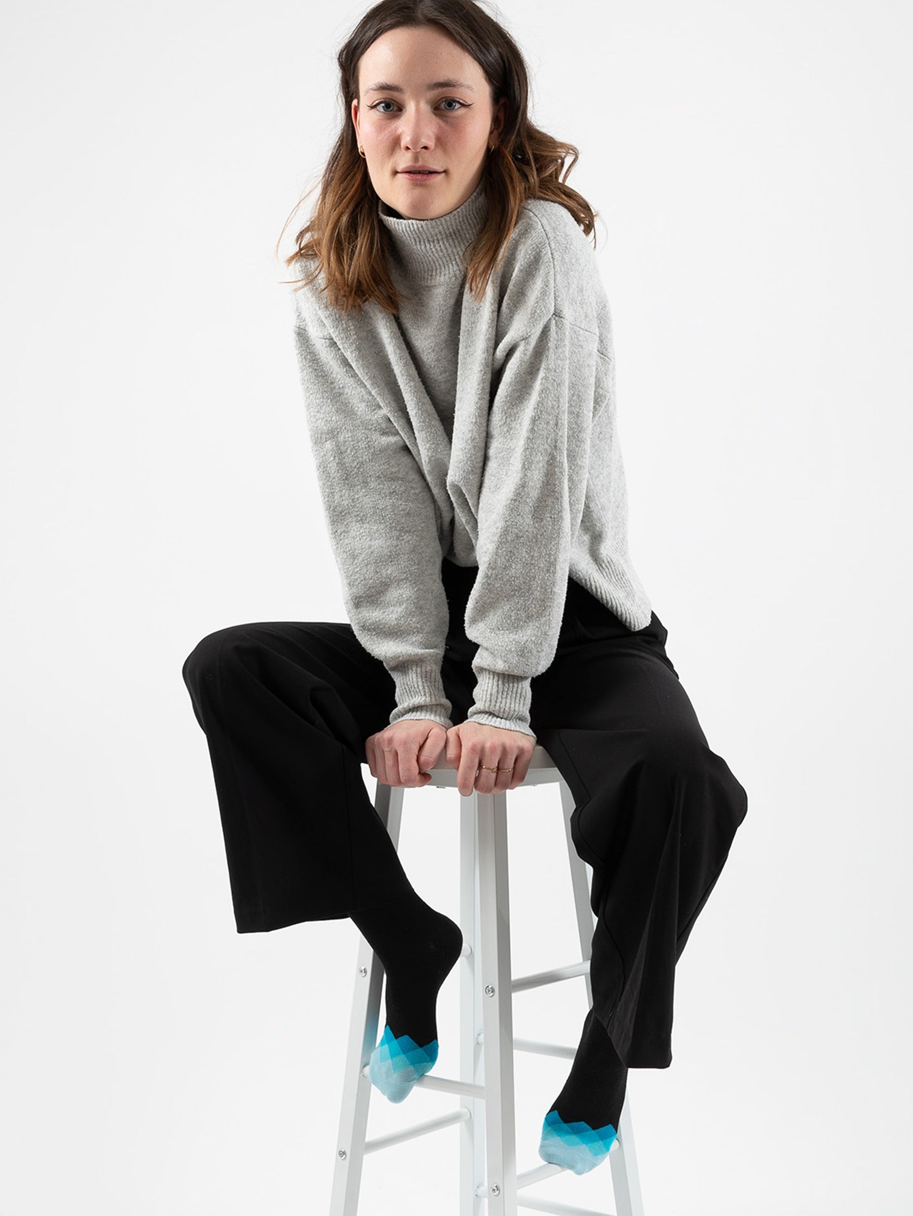 Evelin - Baumwollsocken mit Farbakzente Damen