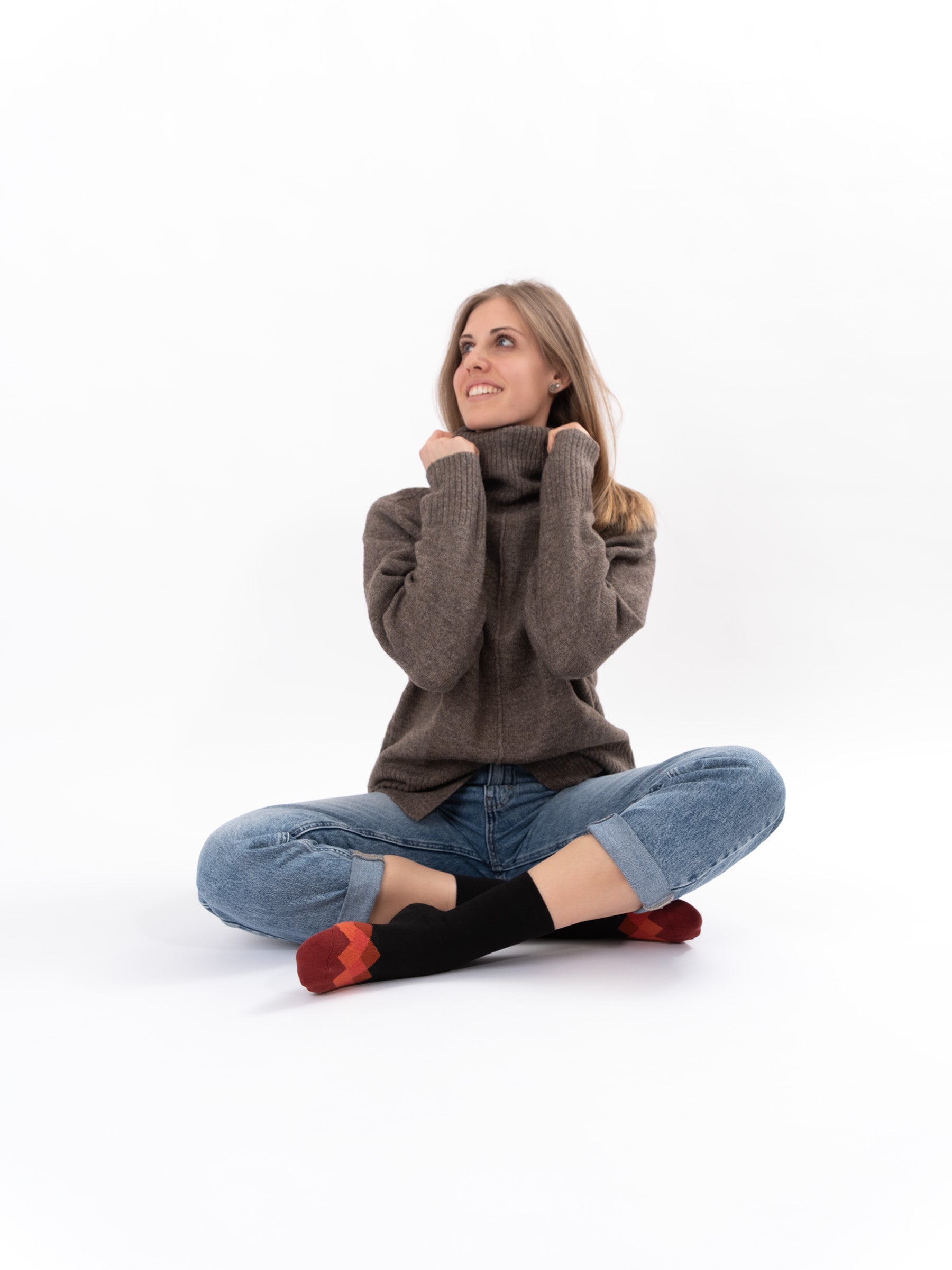 Evelin - Baumwollsocken mit Farbakzente Damen