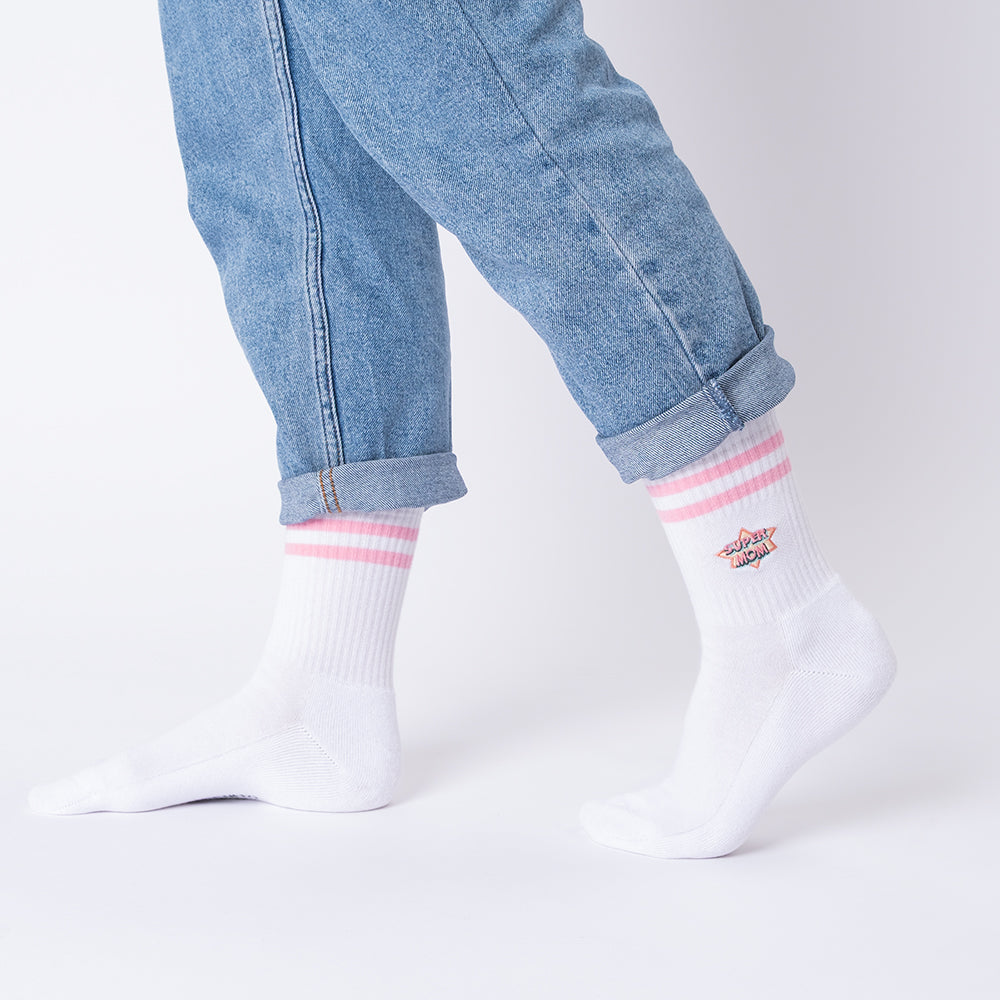 Damen Mama Geschenk Tennissocken 3er Pack (Modell: Mom)