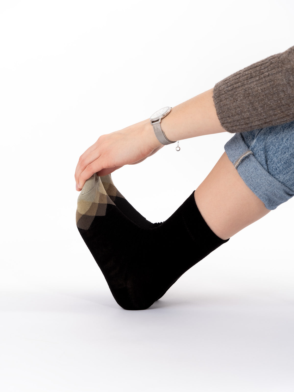 Evelin - Baumwollsocken mit Farbakzente Damen