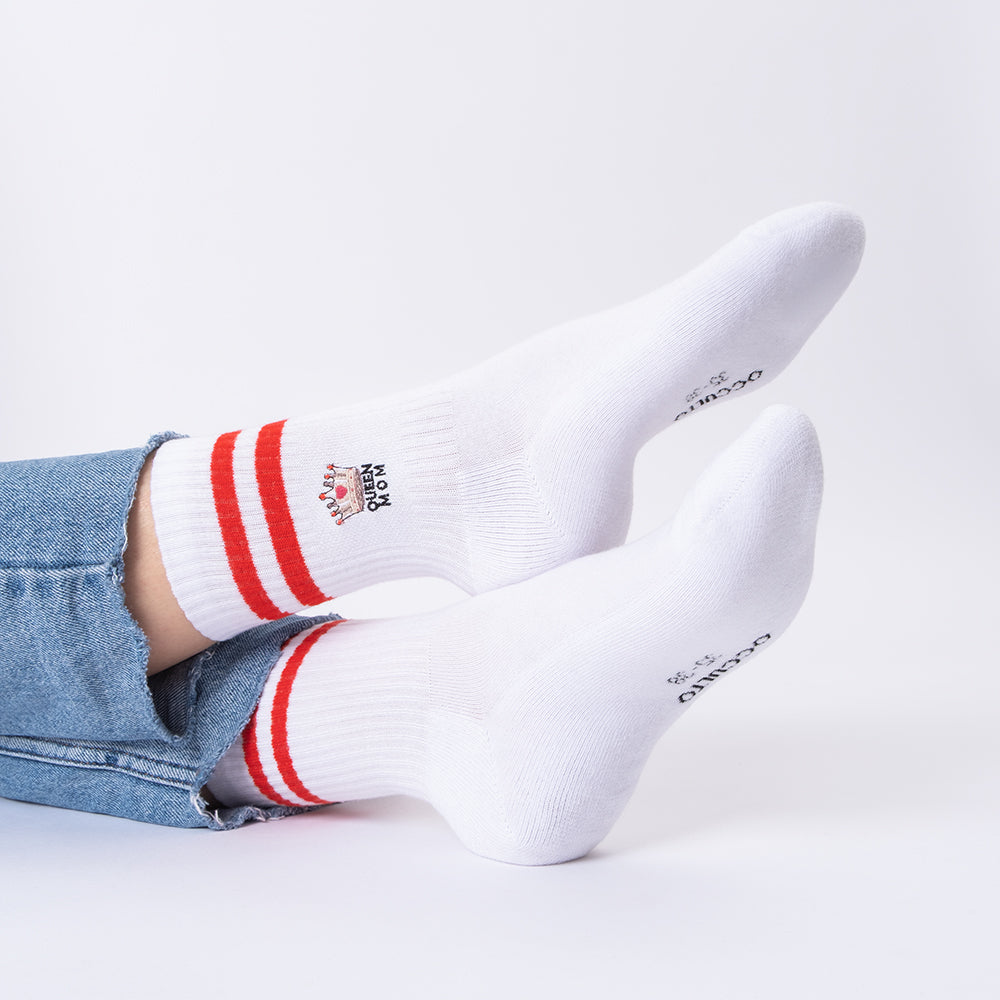 Damen Mama Geschenk Tennissocken 3er Pack (Modell: Mom)