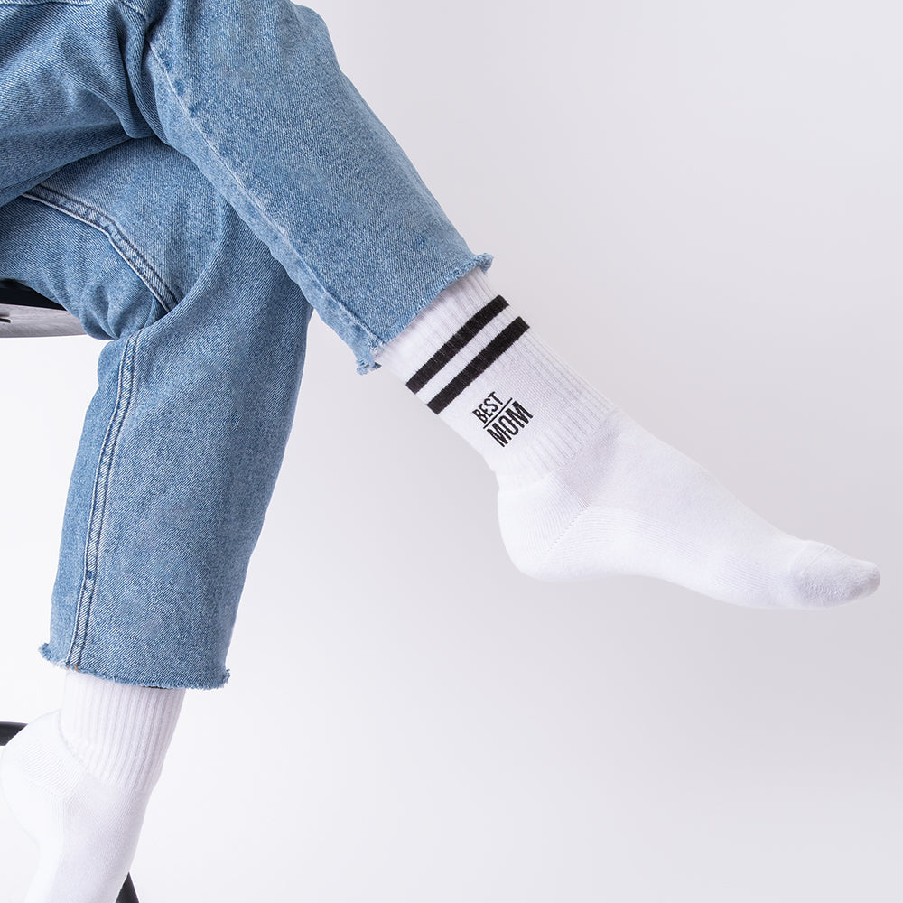 Damen Mama Geschenk Tennissocken 3er Pack (Modell: Mom)