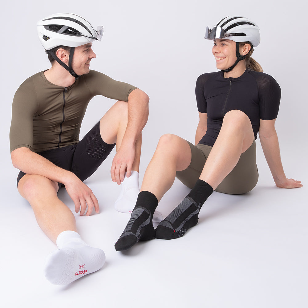 Herren & Damen kurze Rennradsocken 2er Pack (Modell: Thomas)