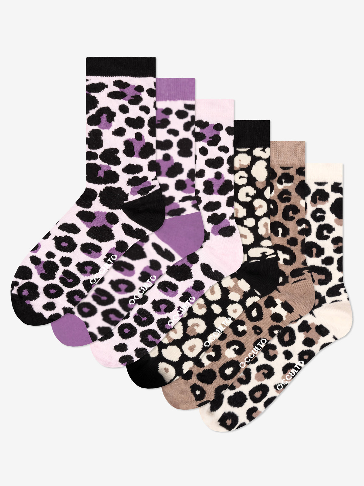 Leonie - Baumwollsocken mit Leo-Muster Damen