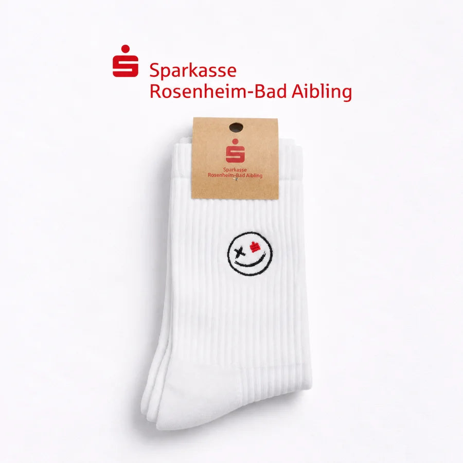 Sparkasse Rosenheim-Bad Aibling &ndash; Socken mit Logo
